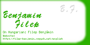 benjamin filep business card