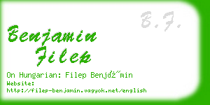 benjamin filep business card